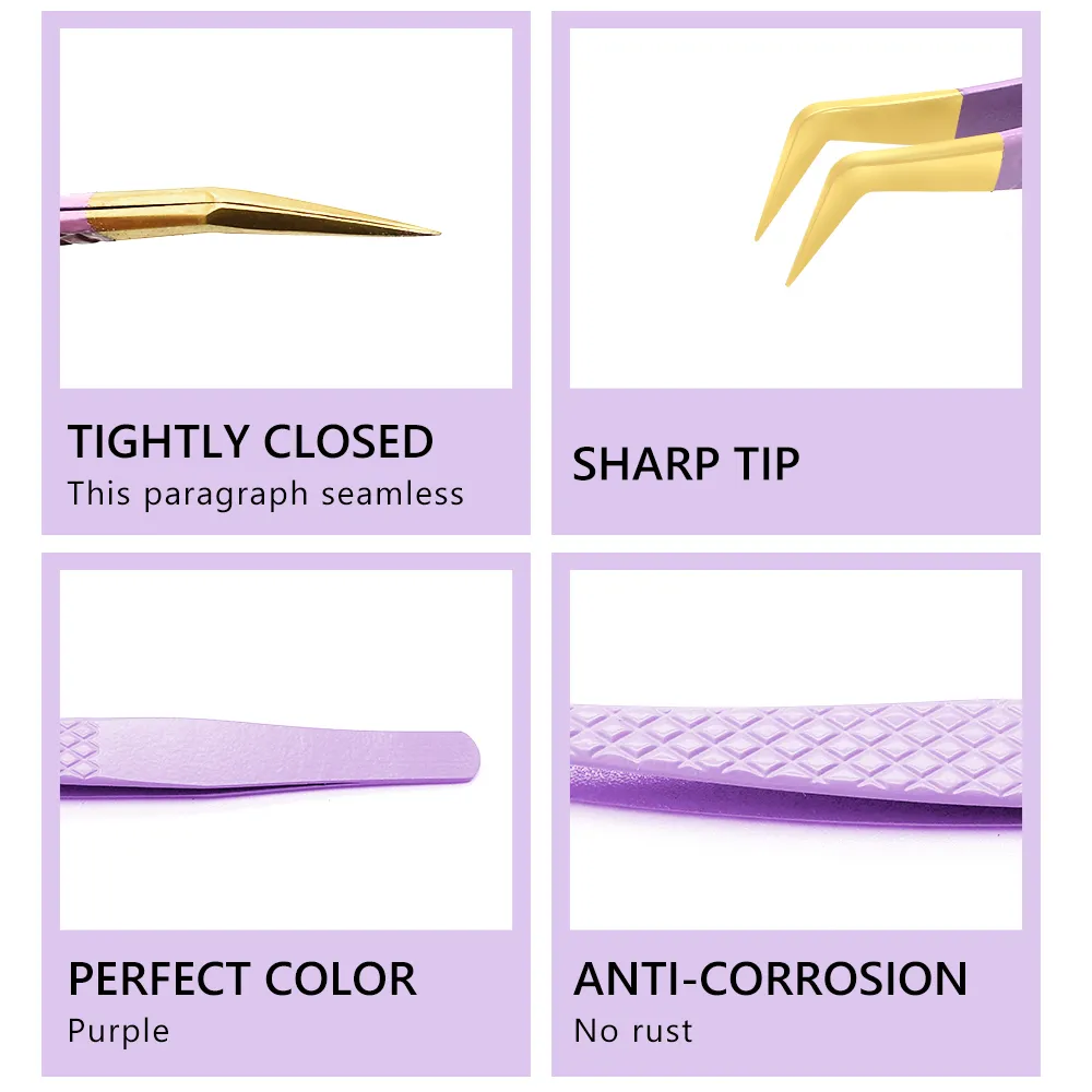 Eyelashes Tweezers Stainless Steel Superhard Tweezers High Precision Anti-static Tweezers For Eyelash Extensions Tools — image 3