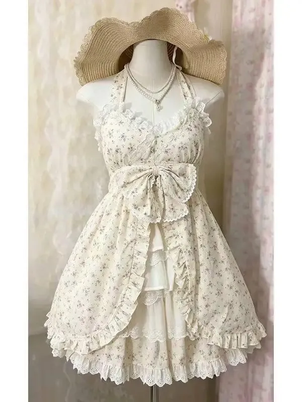 Summer New Vintage Elegant Woman Dress Strapless Bow Patchwork High Waist Puffy Mini Dress Female French Chic Sexy Outfits 2025 — image 13