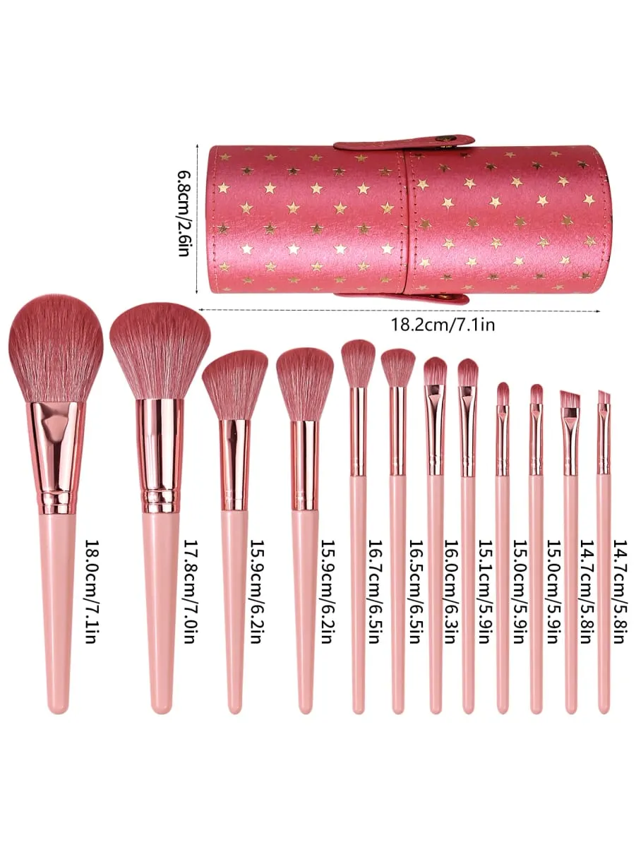 Portable Makeup Brushes 12pc Makeup Brush Set Synthetic Foundation Brush Powder Contour Eyeshadow Liner Blending Highlight — image 6