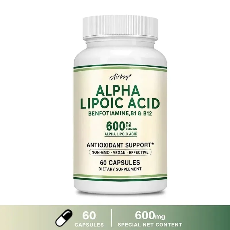 Alpha Lipoic Acid Capsules - Promotes Nervous System Health Blood Circulation Cardiovascular Support Brain Health — image 10