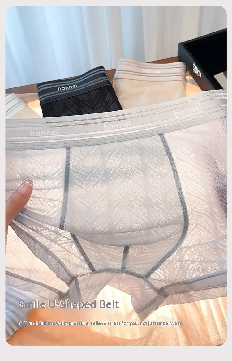 Seluar Dalam Lelaki Musim Panas Baru, Seluar Boxer Lelaki, Seluar Dalam Bersaiz Besar, Seluar Dalam Selesa Warna Pepejal Lelaki Longgar Nipis — image 6