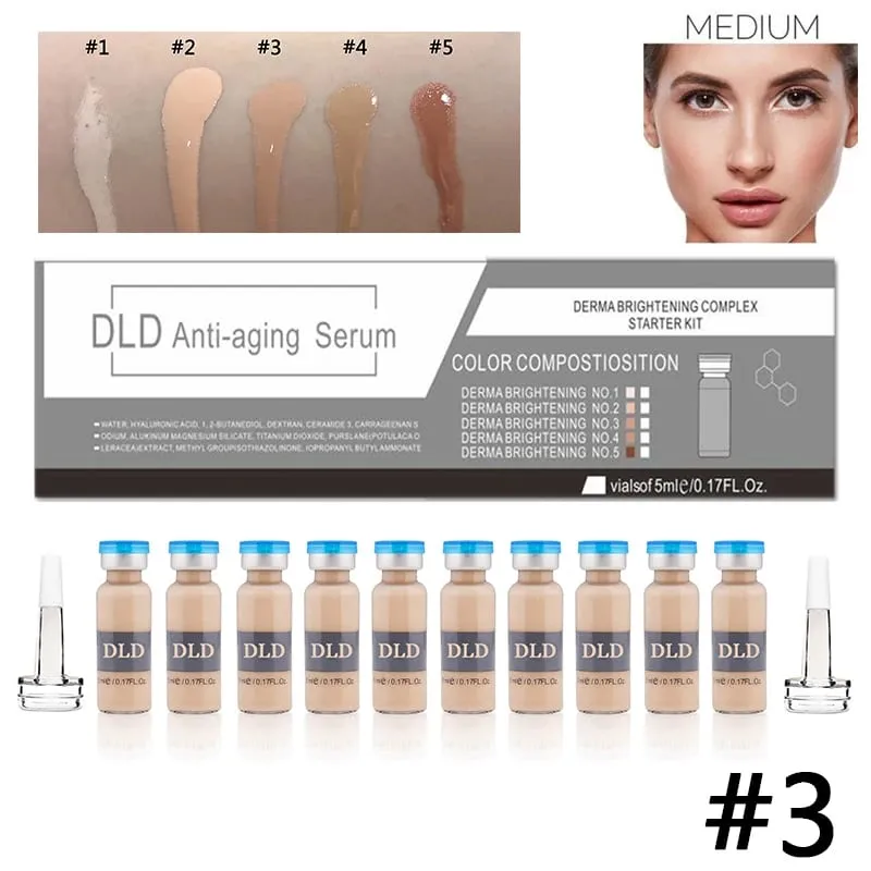 10pcs/box Korea BB Cream Glow Ampoule Skin Booster Serum Kit Whitening Niacinamide Foundation Moisturize Rejuvenate Skincare