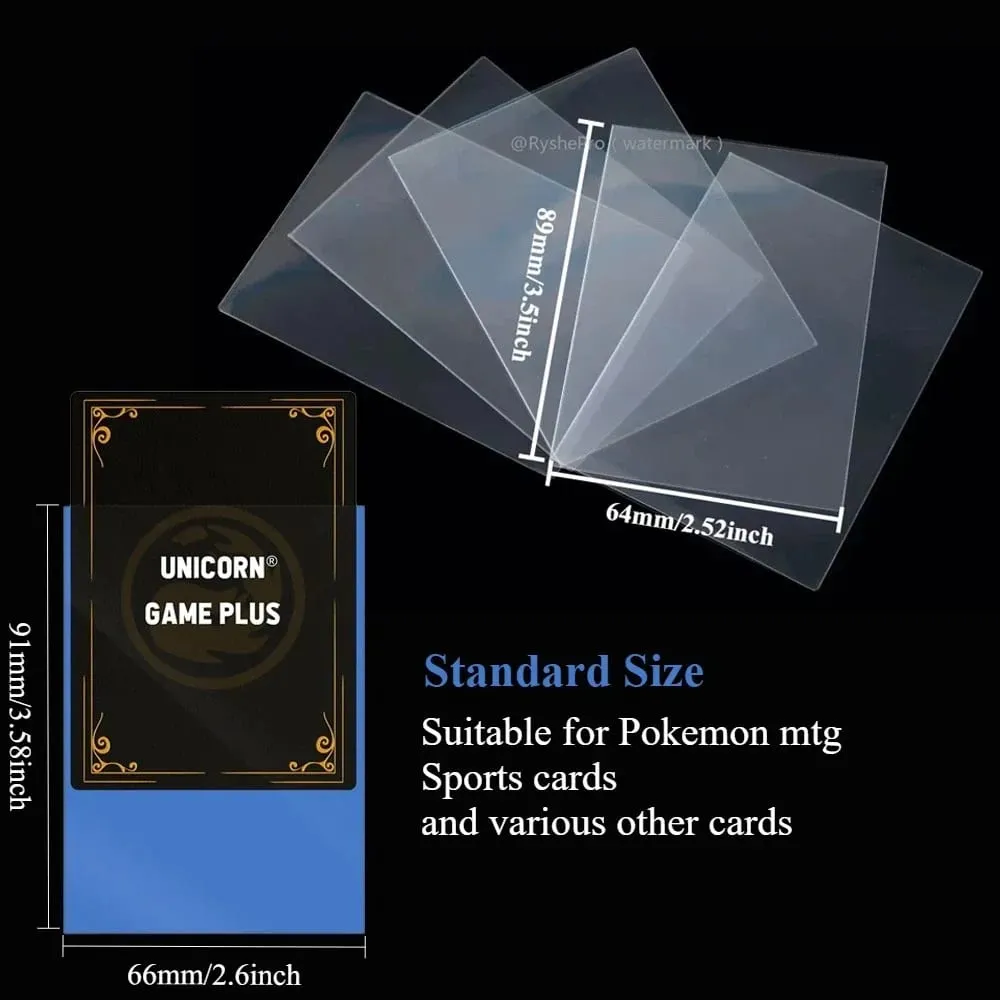 200PCS 카드 슬리브 트레이딩 카드 포켓몬 MTG 야구 스포츠 카드 보드 게임을위한 더블 레이어 매트 표준 크기 카드 슬리브 — image 3