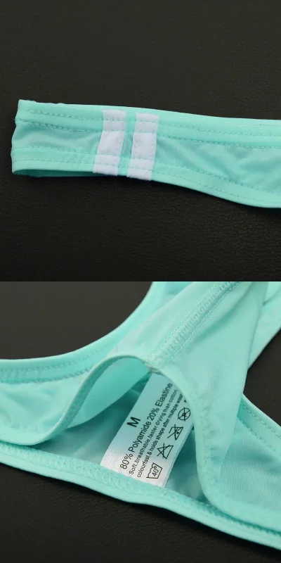 3Pcs/lot Sexy Underwear Men's T-Back Underpants Thongs G-String Ice Silk Breathable Male Bikini Panties U Convex Pouch Undies — image 19