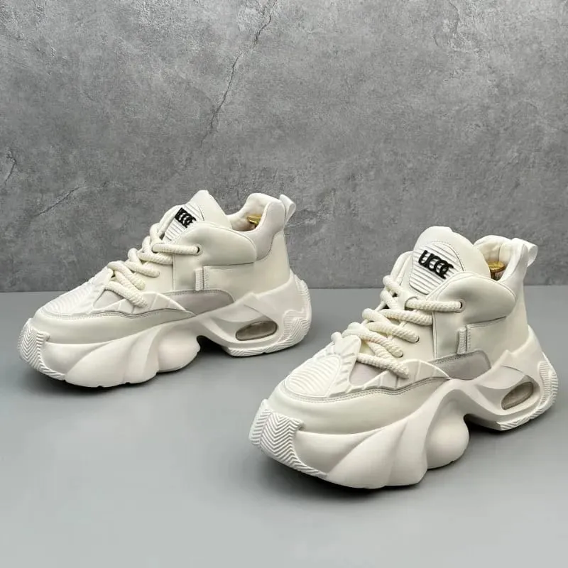 Men's Chunky Sneakers 2025 Spring Fashion Comfortable Sneakers Platform Vulcanized Shoes for Men Running Footwear Tenis Hombres