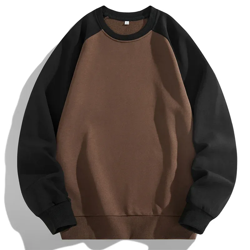 Spring Autumn Men's Sweatshirts Fashion Patchwork Long Sleeve O-Neck Loose Streetwear Pullovers Casual Hoodies Sweatshirt Men — image 23