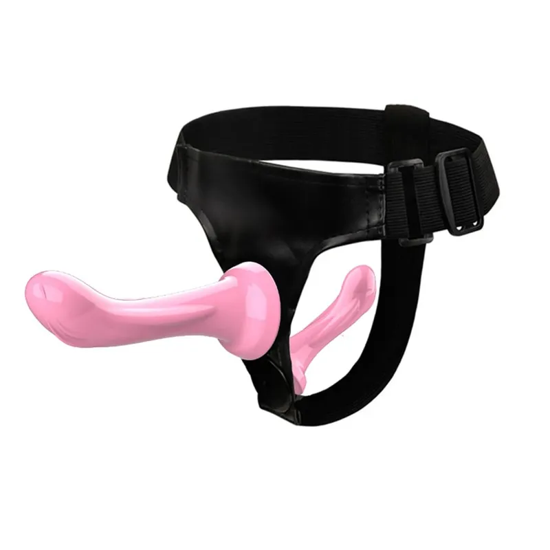 Double Dildo Vibrators For Lesbian Bondage Harness Strap On Sex Toys For Women Lesbian Adult Sex Products Strapon Sex Shops