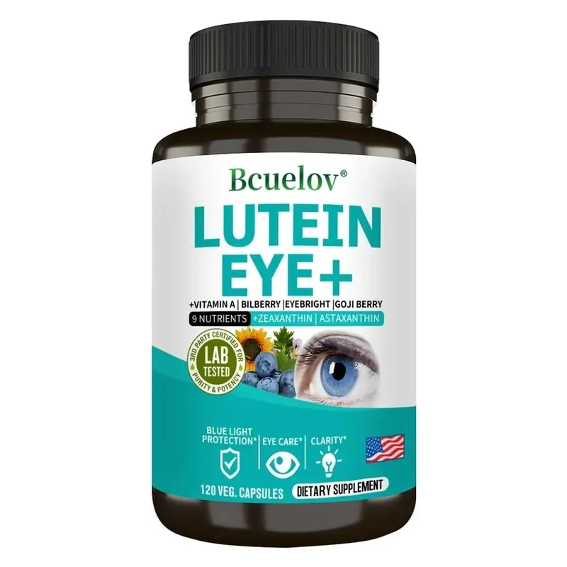 Lutein Eye + 9 Nutrients Supplement - Eye Care Beneficial for Vision Health and Blue Light Protection Reduce Eye Fatigue