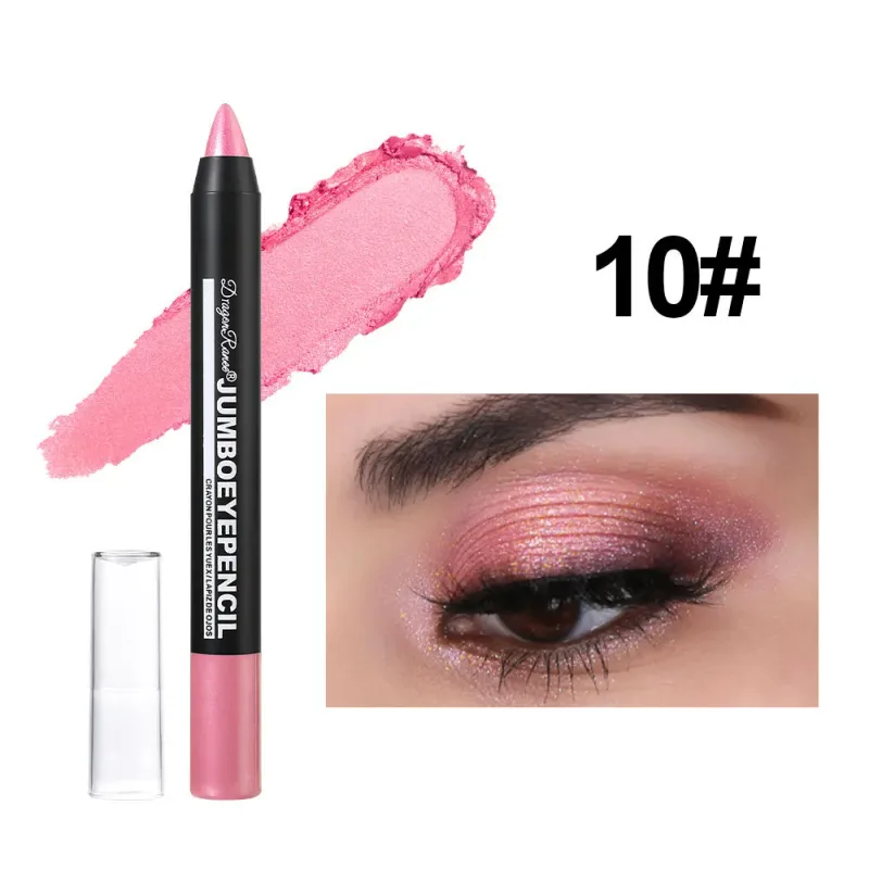 Smoky Dark Green Eyeshadow Pencil Stick Waterproof Pearlescent 12 Colors Metallic Glitter Eye Shadow Highlighter Pen Makeup Tool — image 18
