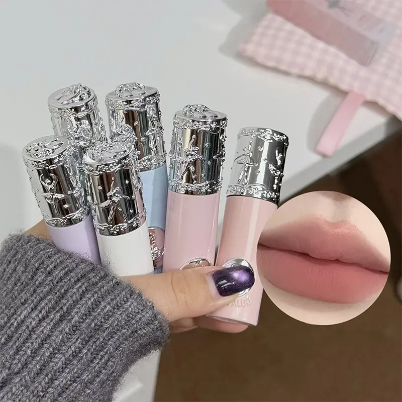 Matte Nude Liquid Lipstick Moisturizing Lipgloss Lasting Lip Mud Soft Silky Lip Stain Natural Makeup 6 Colors Lip Stain