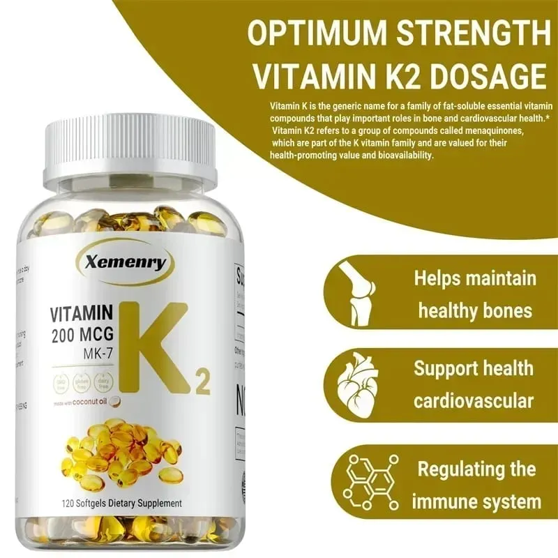 Vitamin K2 MK-7 Supplement - Supports Calcium Absorption Bones Joint Immunity and Heart Health Easy To Swallow — image 3