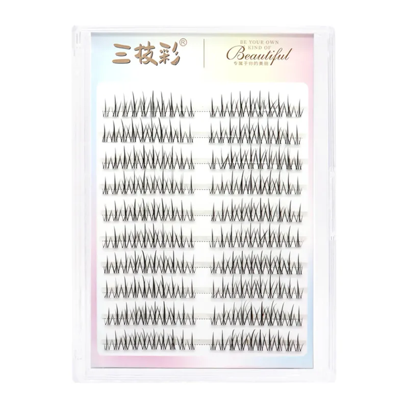 Korean U Shaped Individual Lashes Cluster Segmentation Natural Wispy Soft V Shaped Lash Extension Comic Eye Lashes