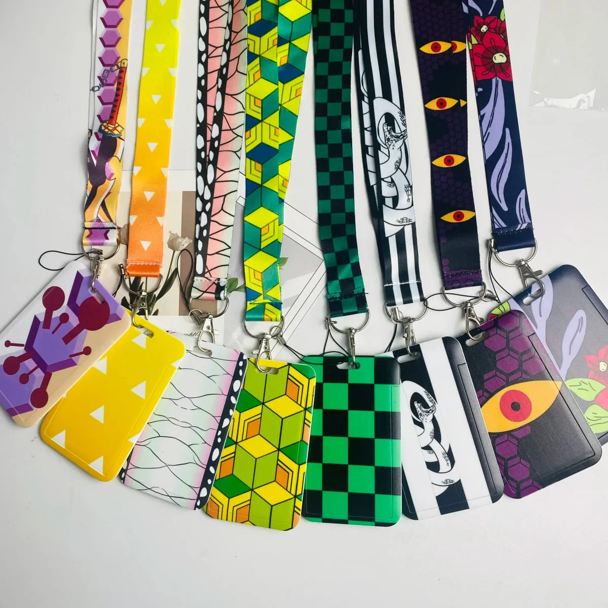 Anime Card Holder Neck Strap Lanyard Keychain ID Bus Credit Card Pass Hang Rope Lariat Keyrings Lanyard Accessories — image 1