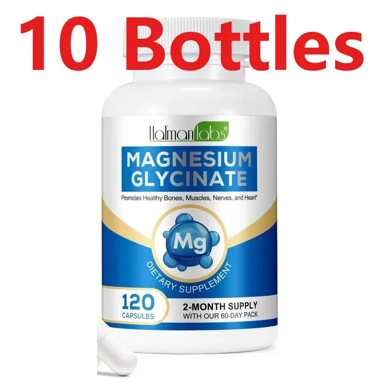 건강한 뼈 근육 및 신경 지원 성인을 위한 208mg 원소 비스글리시네이트 함유 마그네슘 글리시네이트 캡슐 120캡슐 — image 13