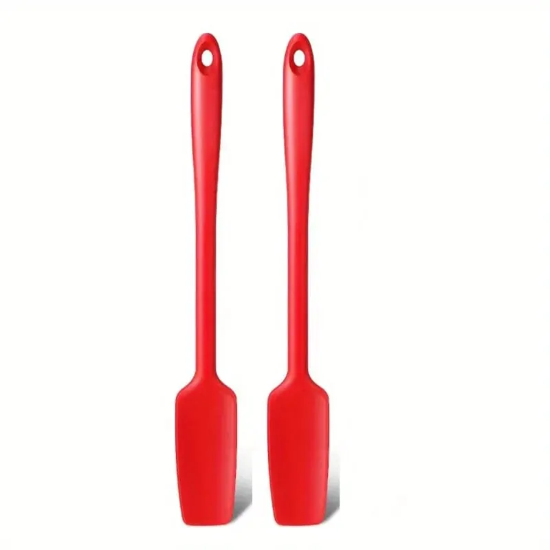 Long Handle Silicone Spatula for Kitchen Jar Scraper Spatula Non-Stick Rubber Scraper Smoothies Blenders Cooking Baking