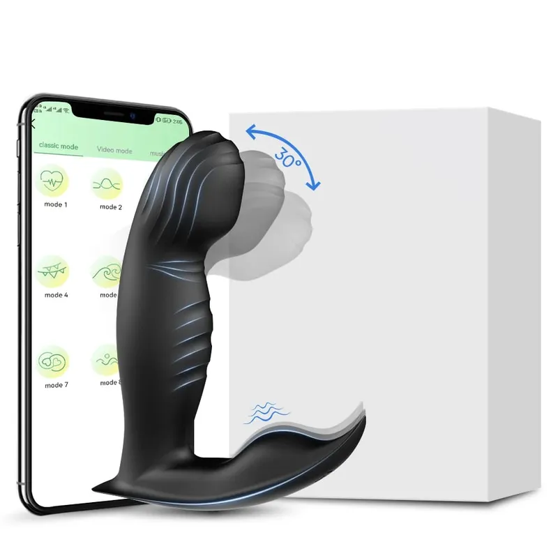 APP Control Male Wiggle Prostate Massager Anal Vibrator for Men Gay Swing Butt Plug Perineum Stimulator Sex Toy for Men — image 11