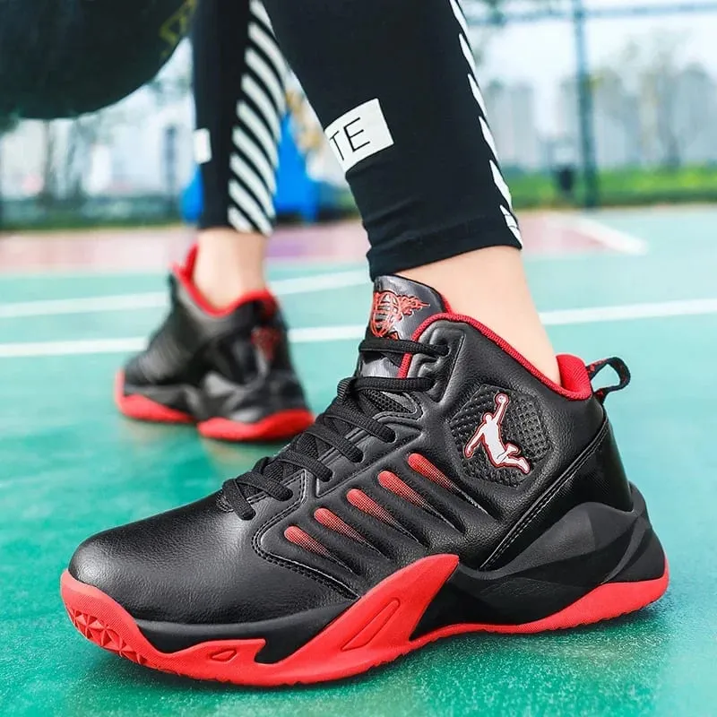 Brand Leather Men Sneakers Comfortable Basketball Non-Slip Lightweight Shoes Men's Training Basket Waterproof Basketball Boots — image 4