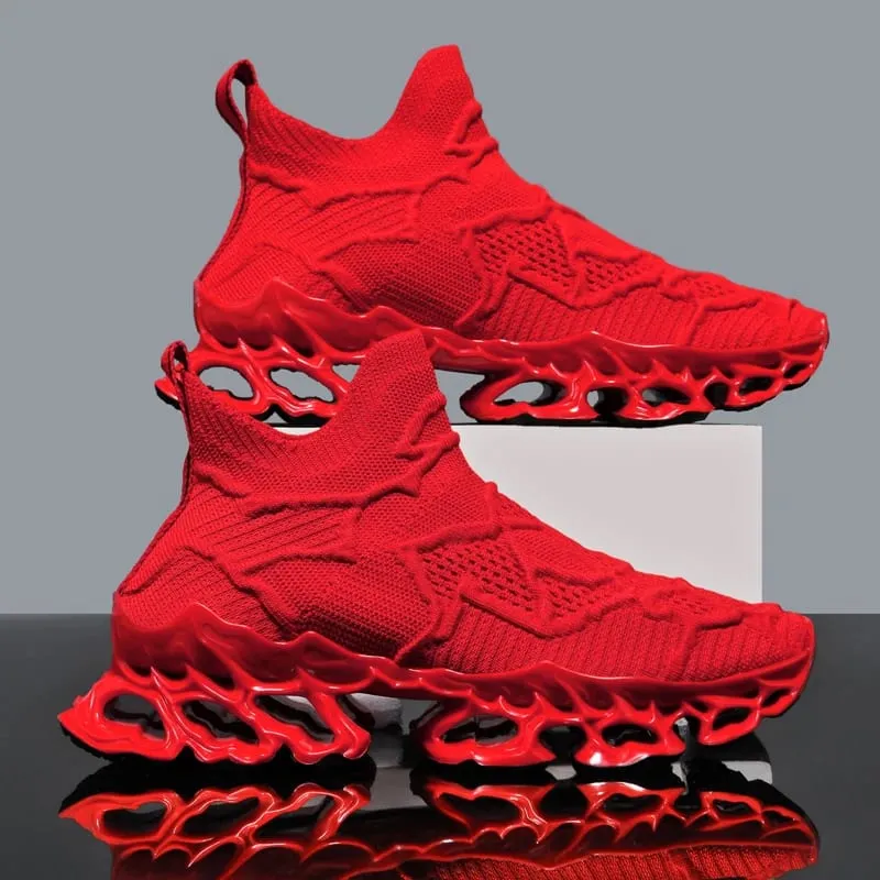 Men's Blade Type Shoes Breathable Shock Absorption Running Shoes Non-Slip Shoes For Jogging Tennis Gym Casual Walking Sneakers — image 12