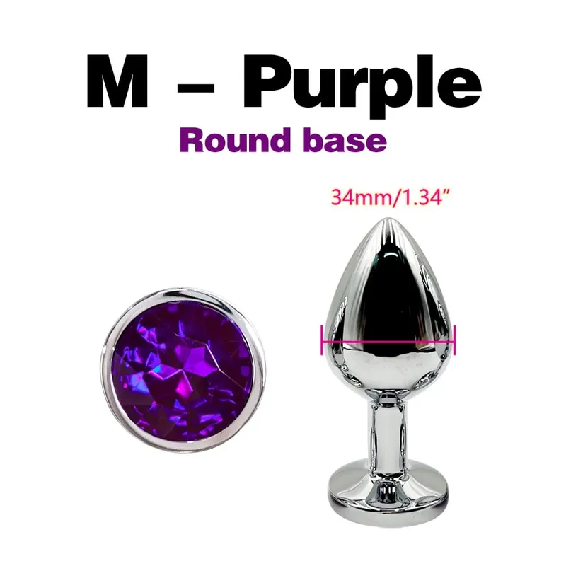 Metal Anal Plug With Gem Base Beginner To Expert 5 Size Butt Plug G-Point Massage Dildos Female/Male Couples Adult Sex Toys — image 26