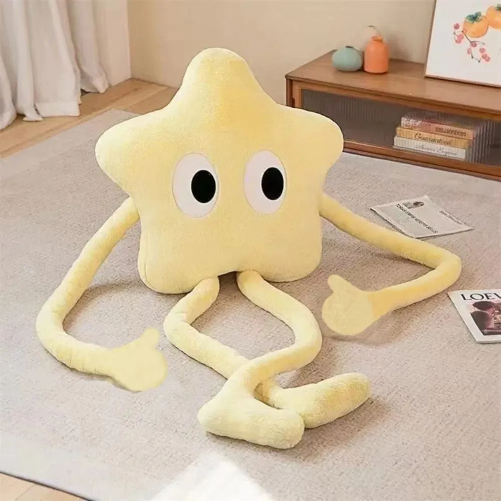 Aranyos 110 cm-es csillag plüss párna plüss puha tömött párna díszpárna lakberendezés — image 10