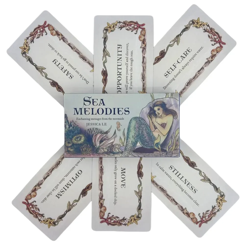 Sea Melodies Oracle Cards A 40 Deck Message From The Mermaids Tarot English Visions Divination Edition Board Playing Games — image 3