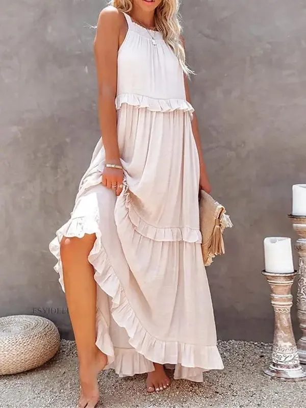 Lotus leaf edge dresses for women — image 10