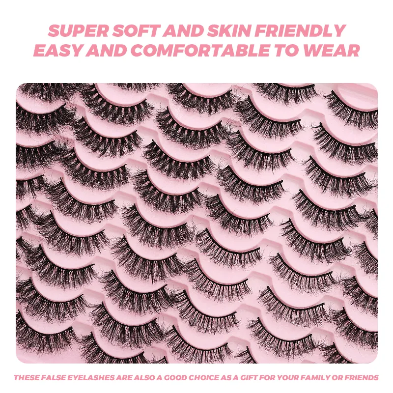 40 Pairs Volume Strip Lashes Faux Mink False Eyelashes Kit Cosmetics Soft Fake Volume Eyelash Extensions Wholesale