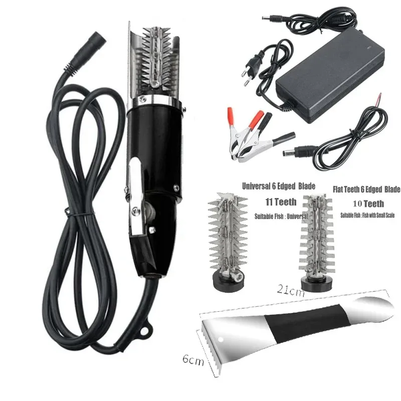 Seafood Knife 120W Waterproof Electric Fish Scale Scraper Fishing Scalers Clean Easy Fish Stripper Remover Cleaner Tool