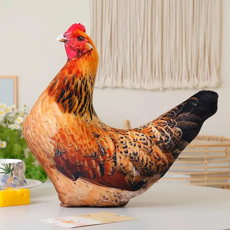 Simulation 3D Printed Animal Pillow Lifelike Parrot Goose Duck Pigeon Pheasant Cock Stuffed Doll Cute Cushion Toys Home Decor — image 16