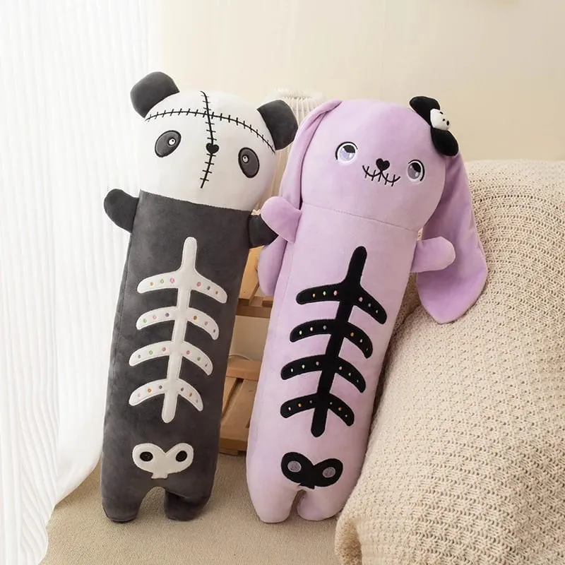 60 cm Horror Goth Peluche Coniglio Panda Peluche Simpatico Corpo Cuscino Halloween Party Decor Regalo Divertente Per Ragazza Ragazzo — image 4