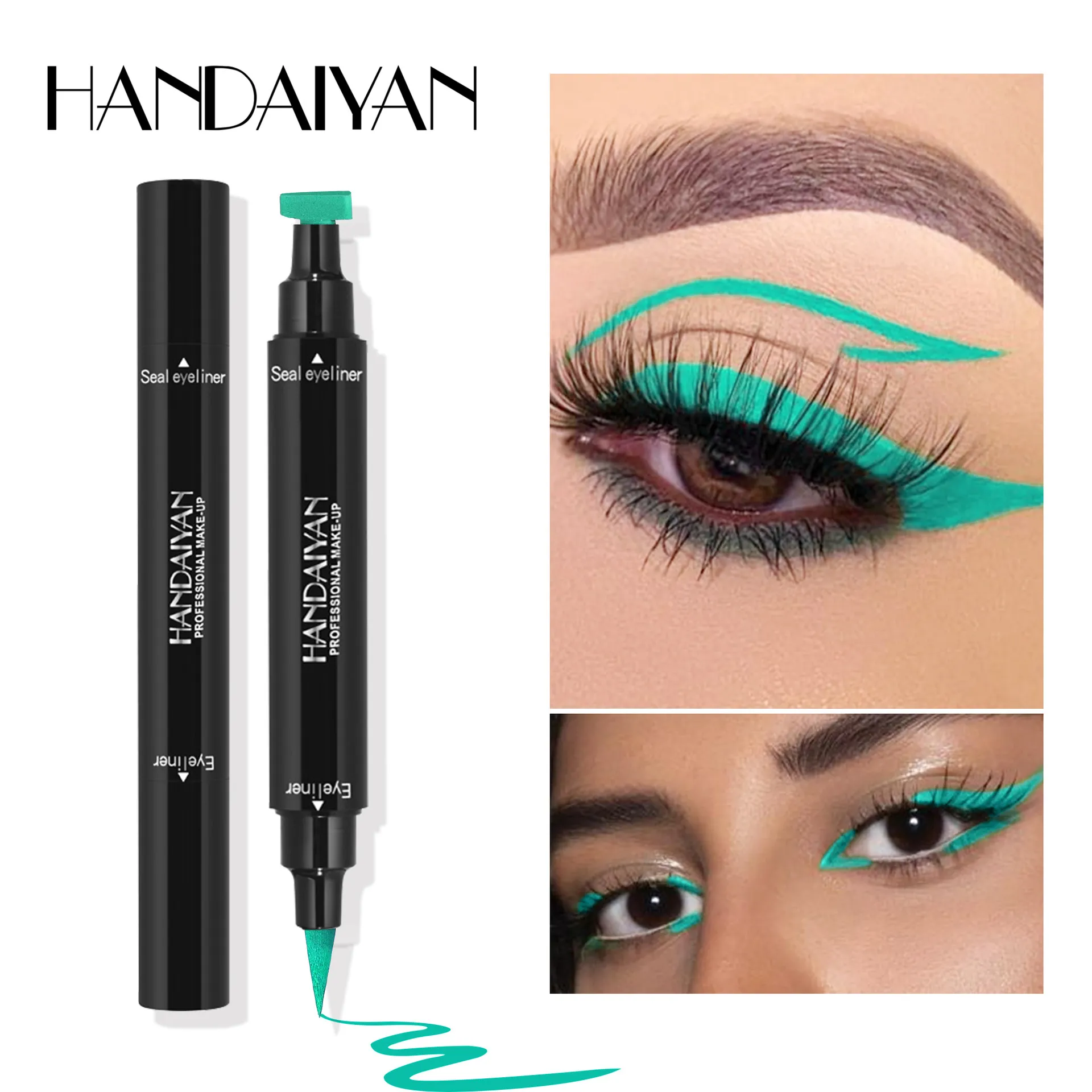 Long Lasting Triangle Liquid Eyeliner Stamp Waterproof Quick Dry No Smudging Eye Cosmetics Tool for Professional Makeup — image 2