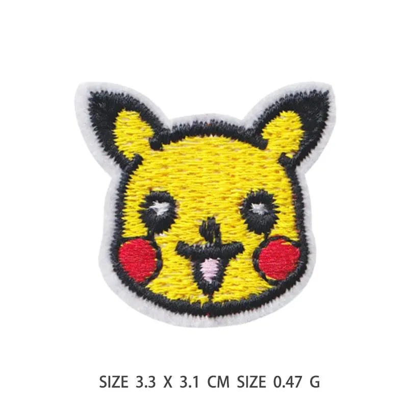 Cloth Patch Pikachu Clothes Stickers Sew on Embroidery Patches Applique Iron on Clothing Cartoon DIY Garment Decor — image 45