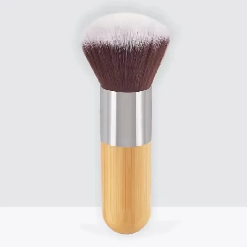 11pcs Natural Bamboo Handle Makeup Brushes Foundation Blending Make Up Tool Set With Cotton Bag