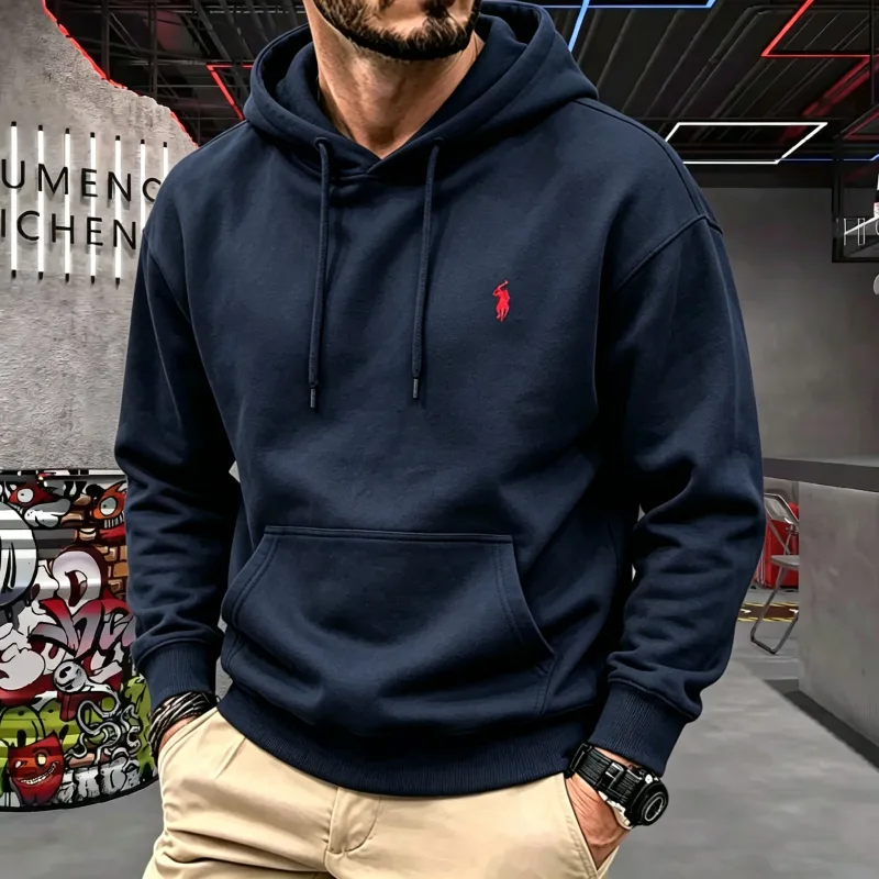 Áo Trùm Đầu Nam Cao Cấp Dài Tay Thu Đông 2026 Thời Trang Sang Trọng Thêu Ngựa Golf Top Áo hoodie Nam Quần Áo