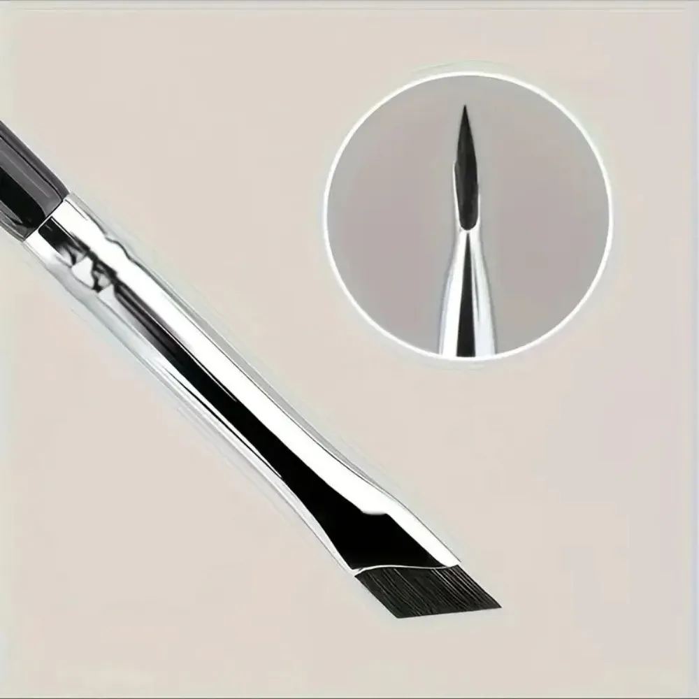 1/2/3pcs Angled Blade Eyeliner Brush Ultra Thin Fine Eyebrow Brush Flat Sickle Eyeliner Brushes Eyeliner Lower Eyelid Brushes — image 1