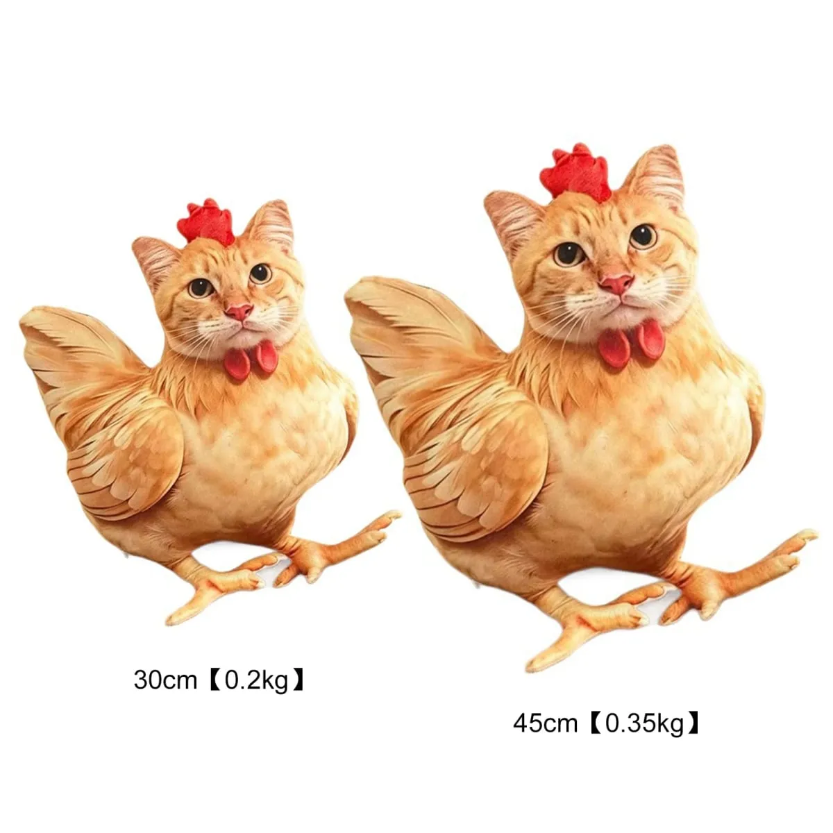 Gato frango engraçado novidade macio travesseiro de pelúcia bonito animal pelúcia sofá almofada 3d laranja malhado gatinho boneca — image 3