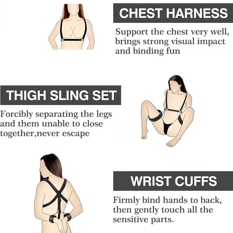 SM Adult Sex Toy Backhand Binding Apertural Plug Anal Hook Bondage Toys Bdsm Kit Slave Bondage Handcuff Couple Bundle Game 18+ — image 4
