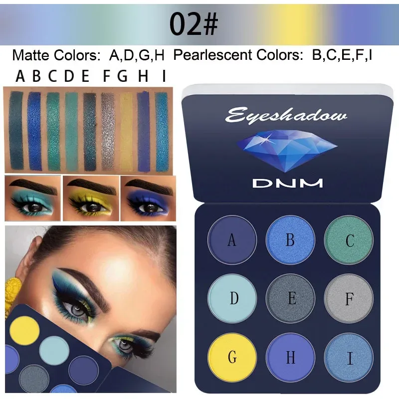 9 Colors Nude Eyeshadow Powder Makeup Palette Matte Shimmer Eye Pigmented Powder Make Up New Warm Earth Color Eyeshadow — image 13