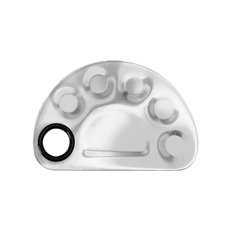 Makeup Mixing Palette Upgrad Stainless Steel Metal Mixing Tray with Spatula Artist Tool for Mixing Foundation Nail-Art — image 6