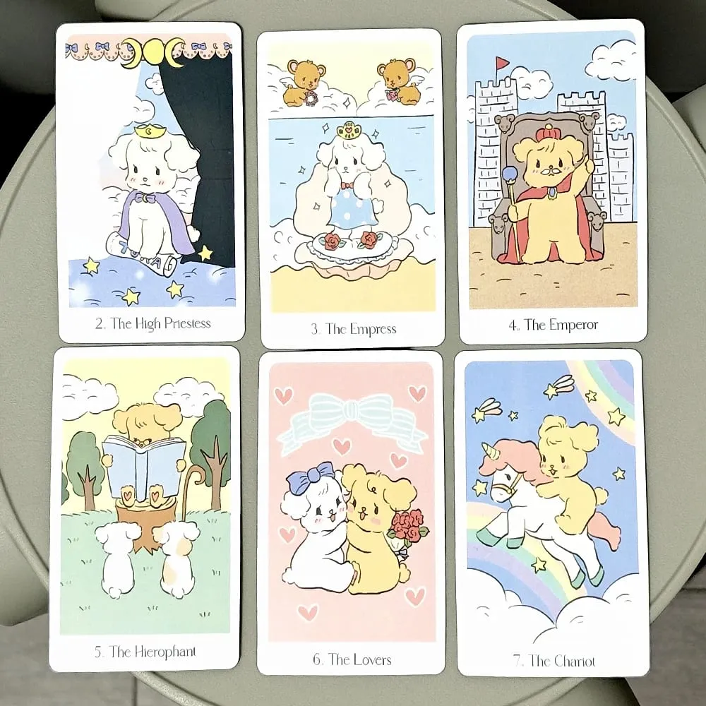 78 Pcs Kawaii Tarot Cards 10.3*6cm Chouchou Tarot Deck — image 6