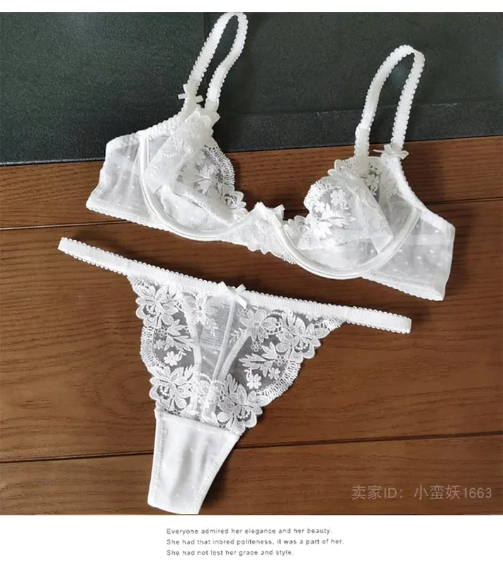 Bralette Renda Eropah Sarung Set Bra Tanpa Wayar Modish Cawan Nipis Anti-Kendur Bernafas untuk Cuaca Lembap & Keyakinan Sederhana — image 8