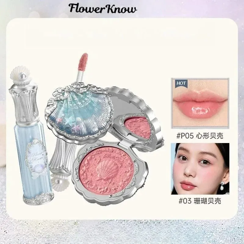 Flower Know Shells Jewel Collection Makeup Set Gift Eyeshadow Blusher Lipstick Face Kit — image 1