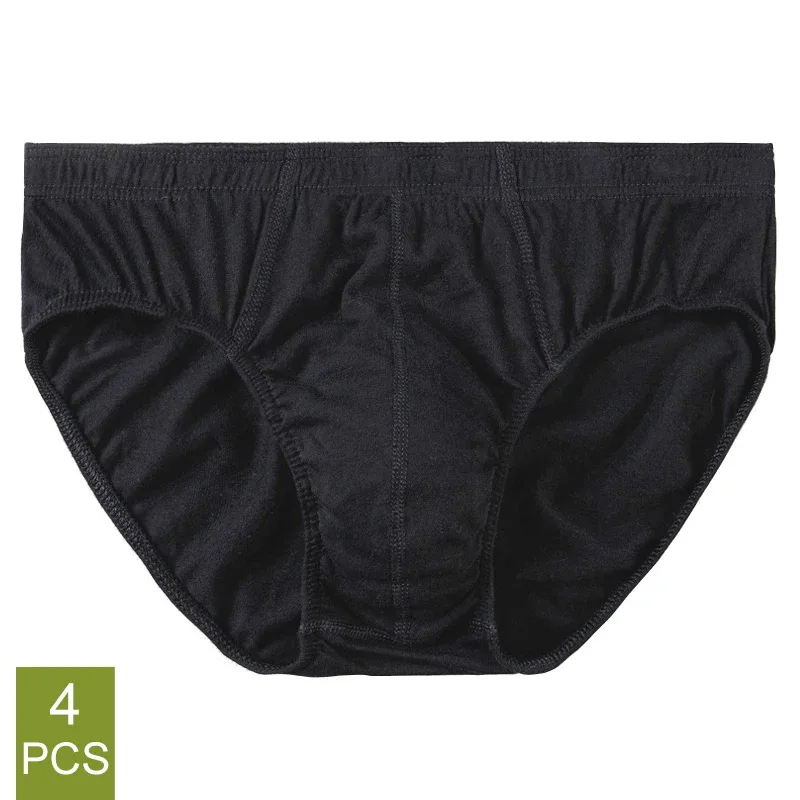 4 Pcs/Lot Men's 100% Cotton Breathable Briefs Comfortable Male Underwear Lingerie Panties Underpants Plue Size Xl -5Xl — image 19