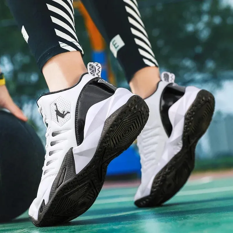 Brand Leather Men Sneakers Comfortable Basketball Non-Slip Lightweight Shoes Men's Training Basket Waterproof Basketball Boots — image 6