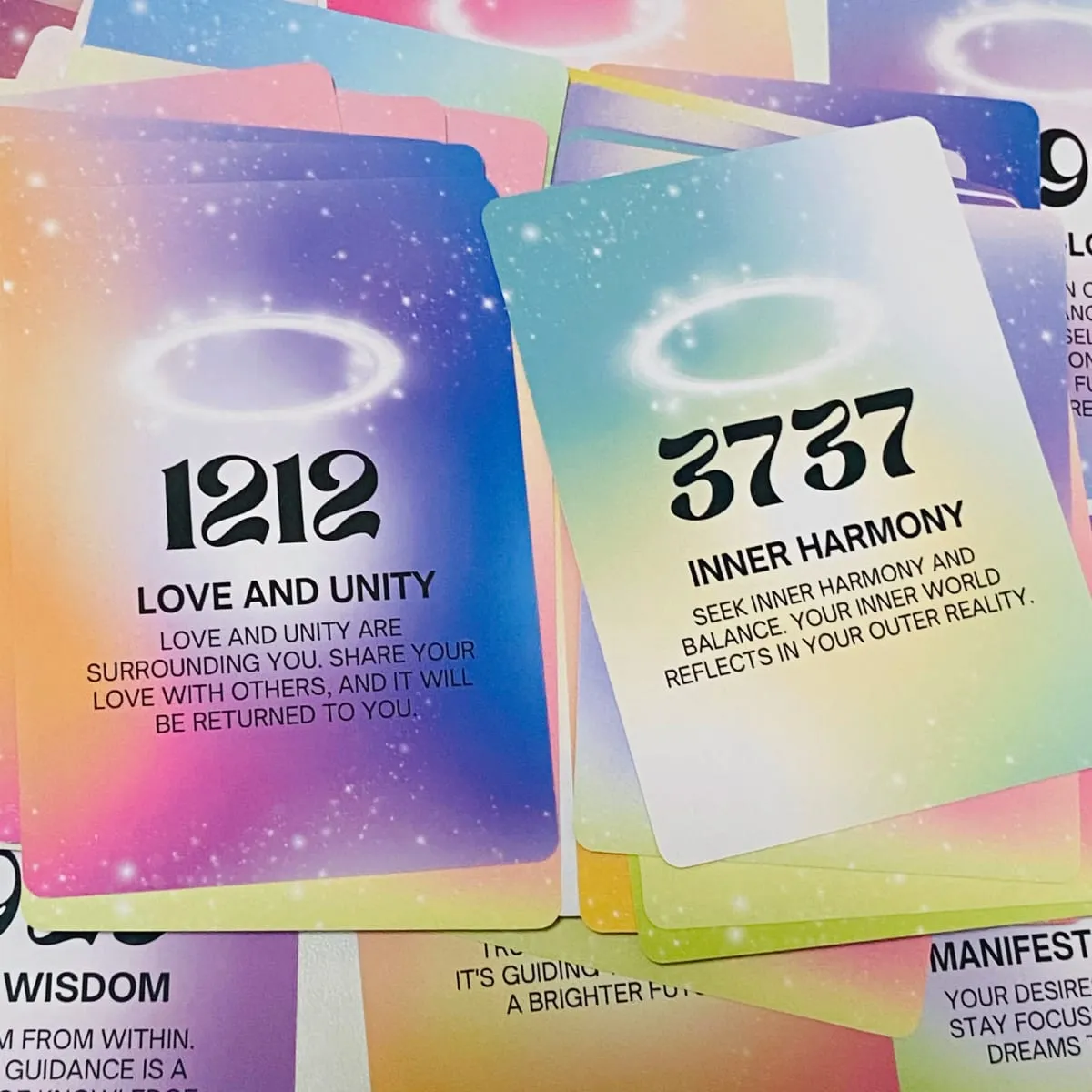 Angel Numbers Oracle Deck 40 Cards To Receive Divine Guidance Board Games Feelings Messages Deck — image 5