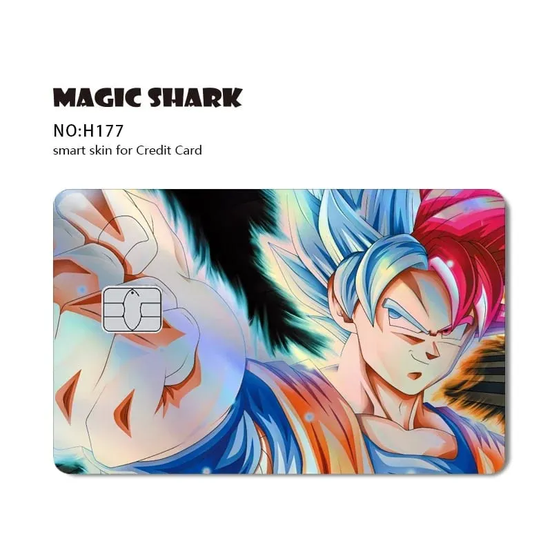 Magic Shark Goku Vegeta Cool Shinny Holographic Laser Credit Debit Card Sticker Film Front Skin Cover — image 18