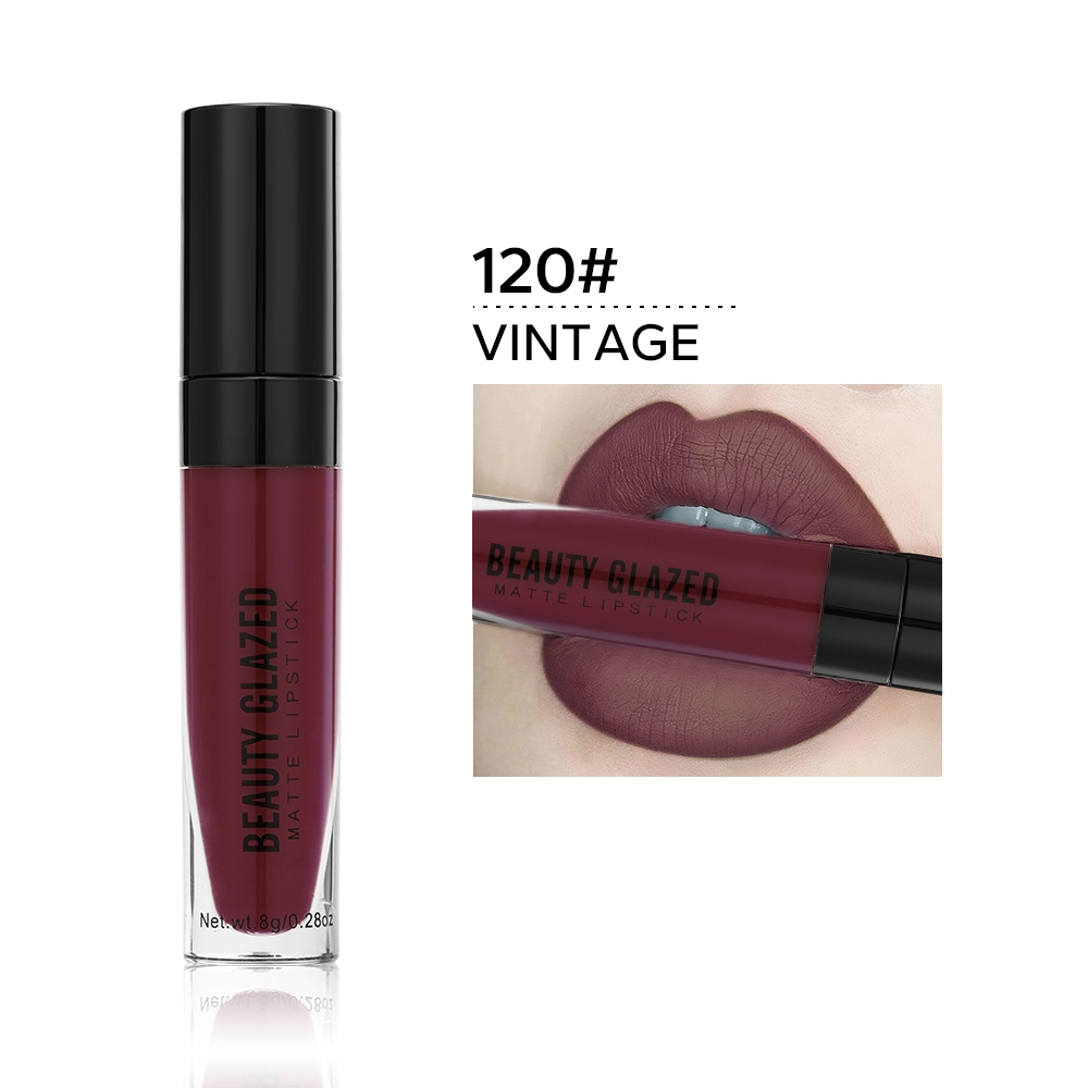 Beauty Glazed 20 Colors Long Lasting Waterproof Matte Lipstick Lip Tint Smooth Lightweight Lip Makeup — image 12