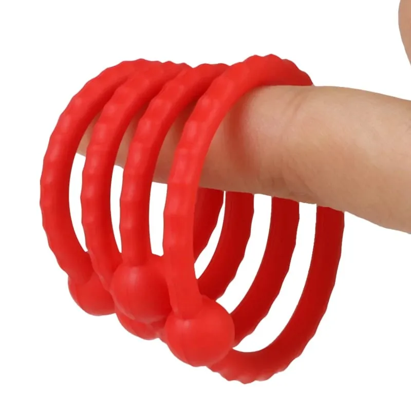 3pcs Male Penis Lock Cock Ring Set Erection Delay Time Ejaculation Penis Ring Enlargement Ball Stretcher Sex Toy for 18+ Big Man