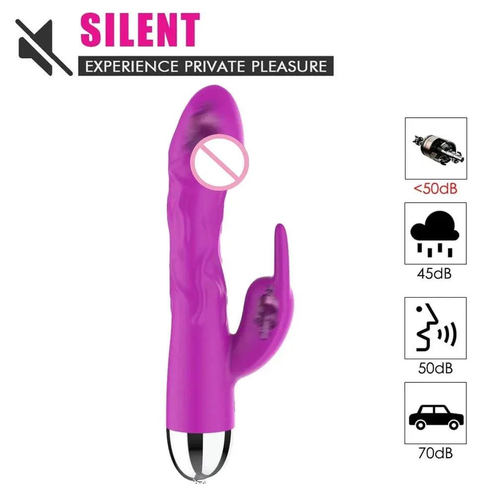 Obrovský silikonový vibrátor Dildo Rabbit pro ženy Stimulační masáž klitorisu Bodový vibrátor G 10 rychlostí Sexuální hračky pro dospělé — image 3