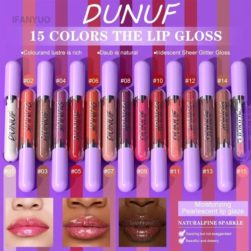 1pc Metallic Liquid Lipstick Long Lasting Glitter Lip Glaze Waterproof Moisturize Brown Lip Tint Shiny Shimmer Lipgloss Makeup — image 3